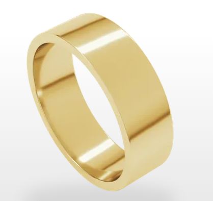 Gold Wedding Bands  -  Women'