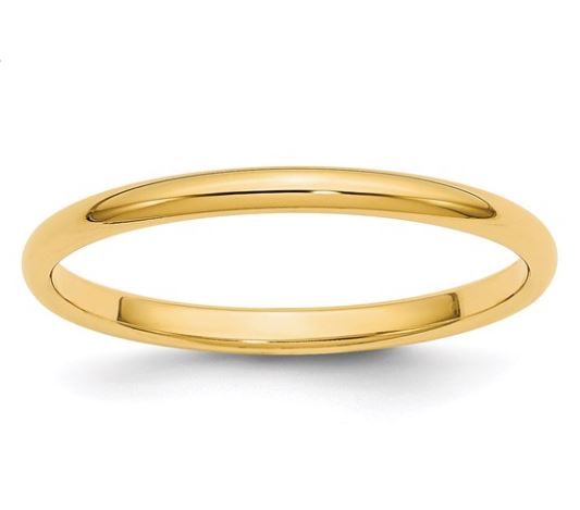 Gold Wedding Bands  -  Women'