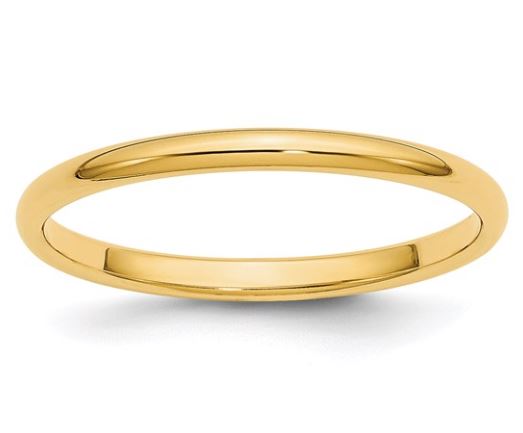 Gold Wedding Bands  -  Women'